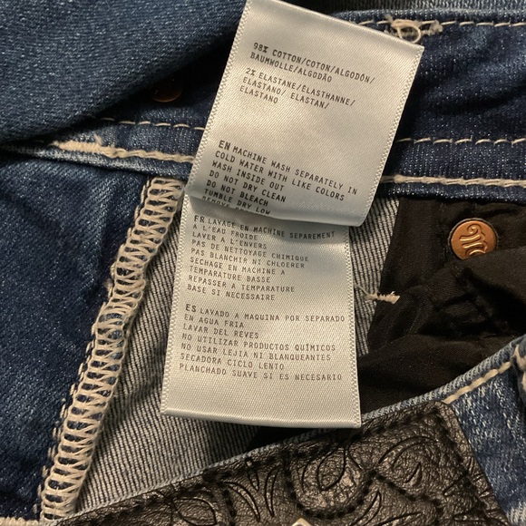 Miss Me Mid-Rise Skinny Jeans Sequin and Rhineston Angel Wings Design - Picture 12 of 13